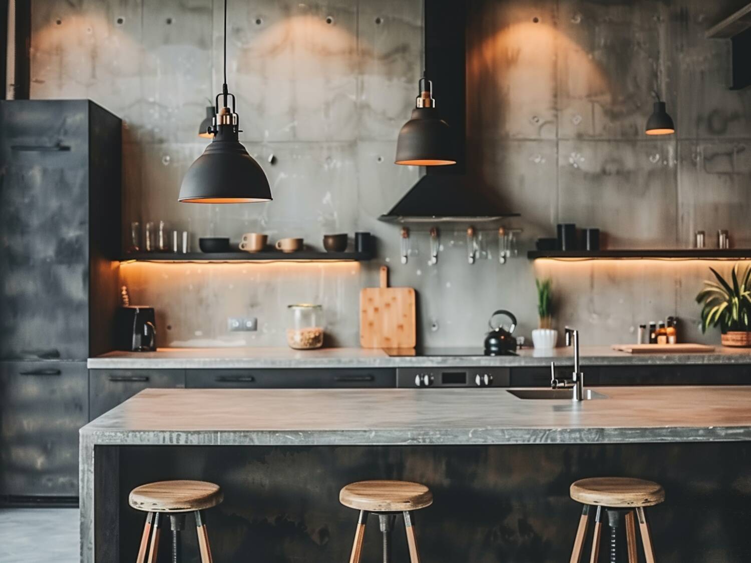 Jakie lampy wiszące najlepiej sprawdzą się w kuchniach z elementami kamienia