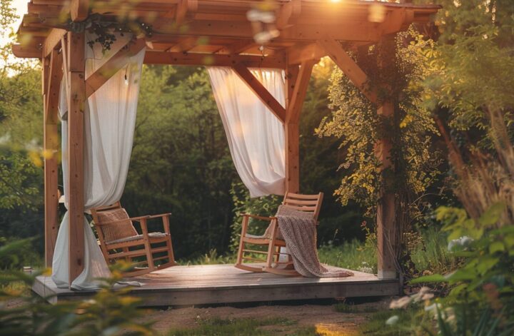 10 inspiracji na urządzenie altany z dodatkami w stylu rustykalnym