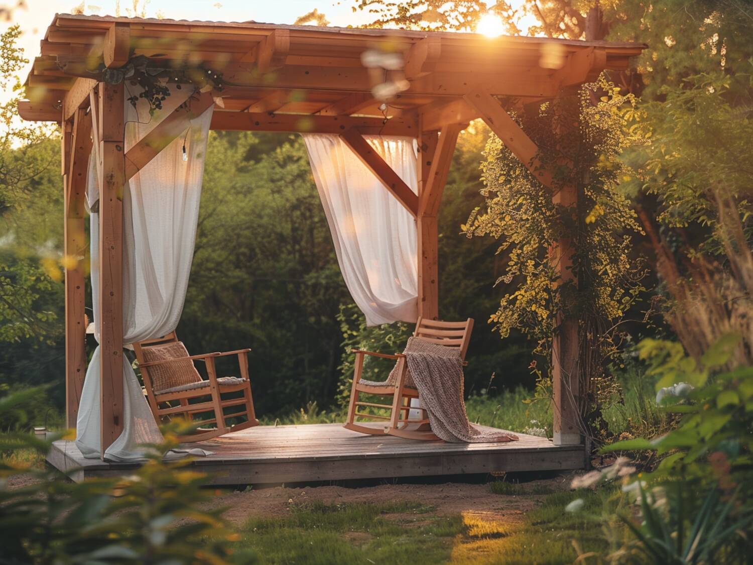10 inspiracji na urządzenie altany z dodatkami w stylu rustykalnym