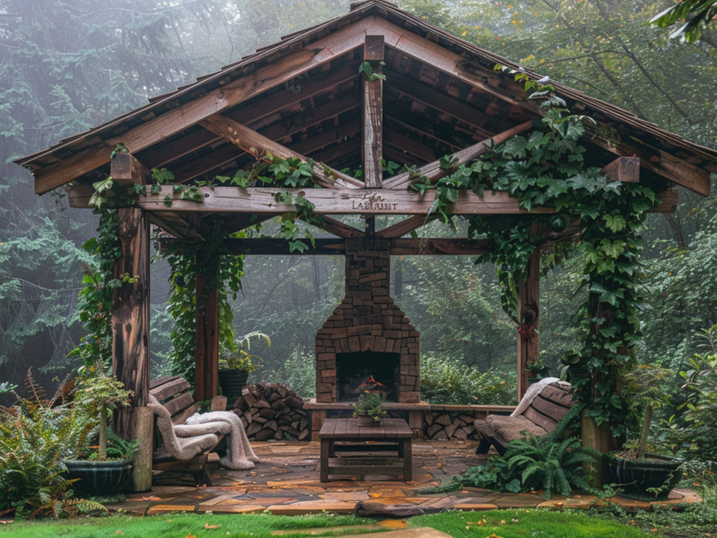 10 inspiracji na urządzenie altany z dodatkami w stylu rustykalnym