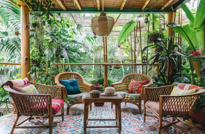 10 inspiracji na wnętrza w stylu vintage z dodatkami tropikalnymi