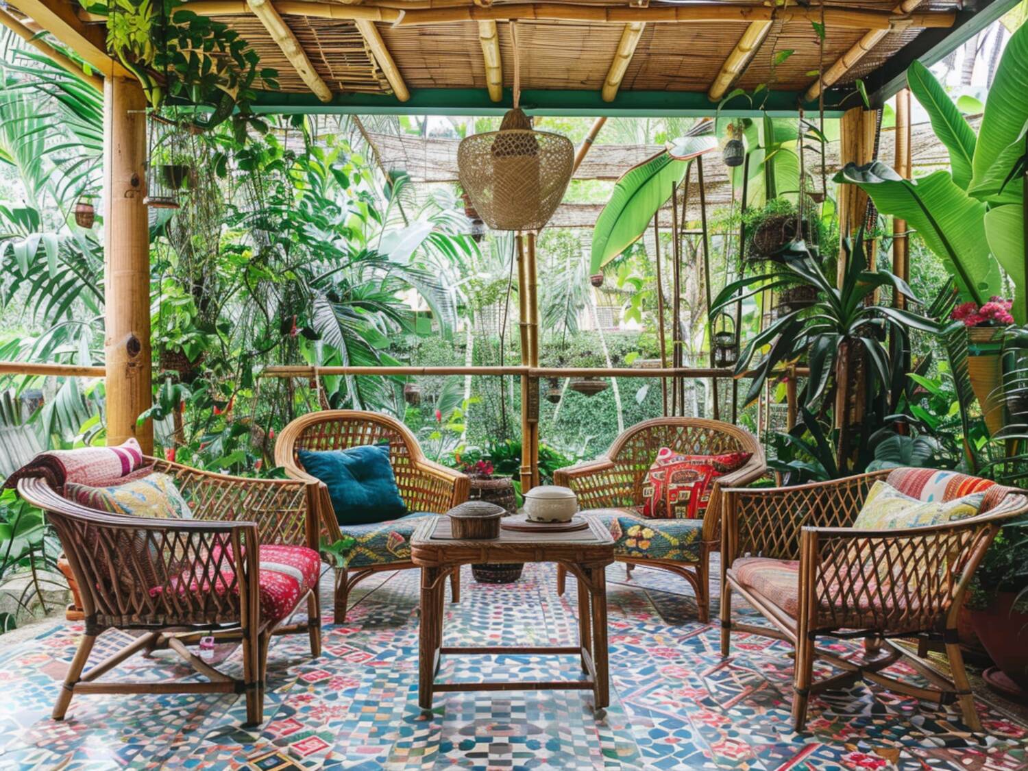 10 inspiracji na wnętrza w stylu vintage z dodatkami tropikalnymi