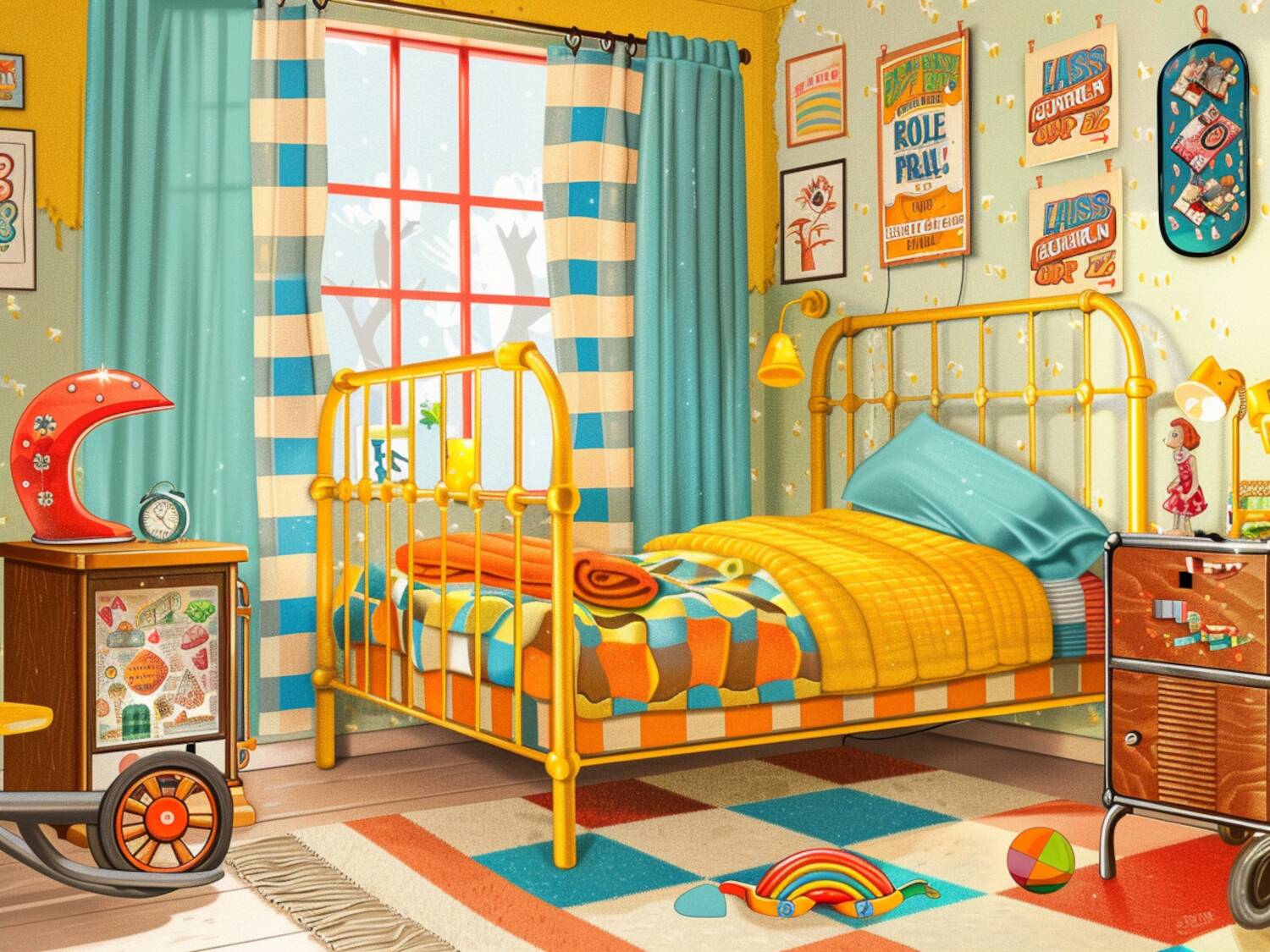 Jak dopasować meble dziecięce do przestrzeni w stylu retro