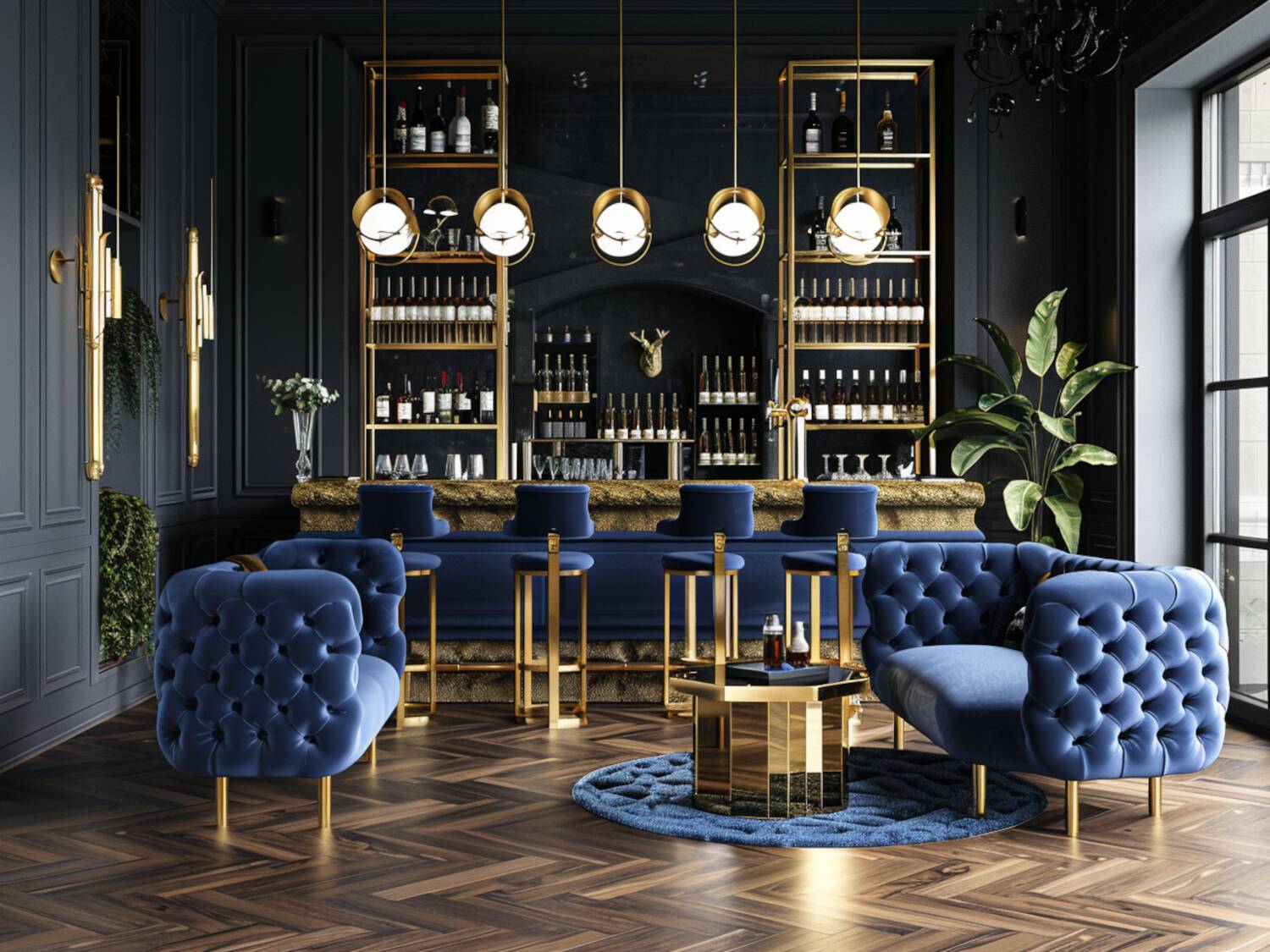 Jak urządzić przestrzeń barową w hotelu w stylu glamour