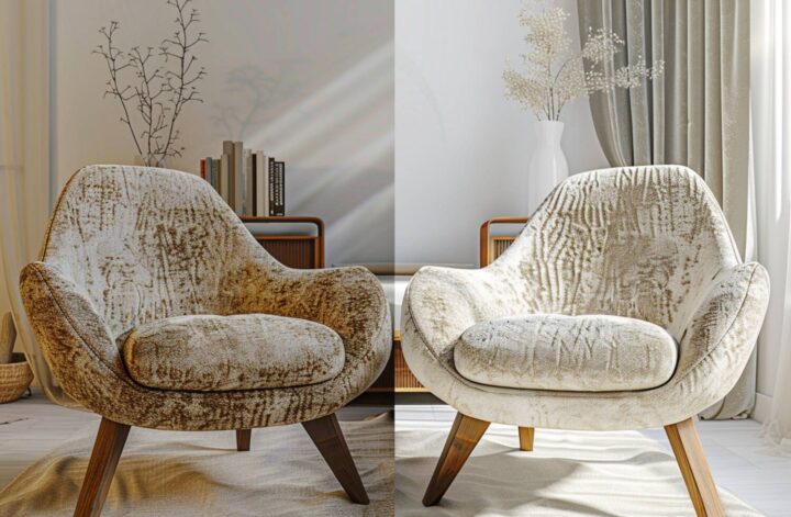 Jak usunąć plamy z mebli tapicerowanych przed renowacją