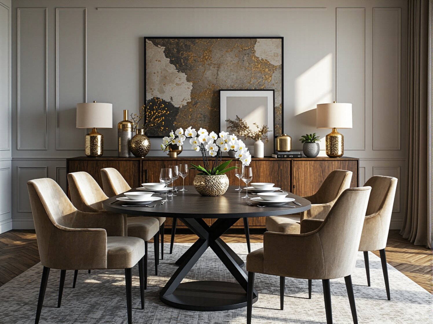 10 inspiracji na luksusowe wnętrza w stylu modern classic - ilustracja 2