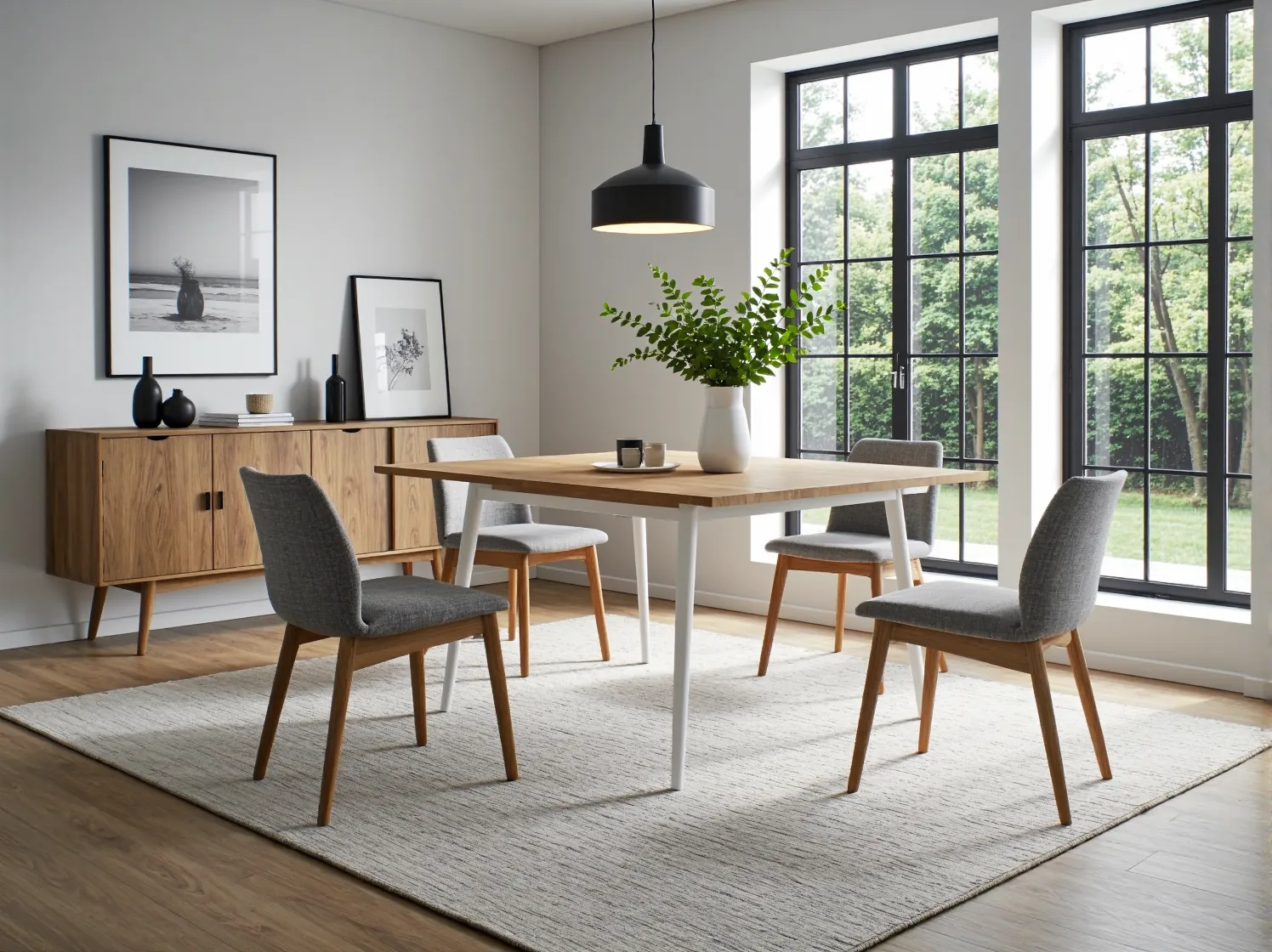 Mały stół rozkładany dąb z białymi nogami w stylu skandynawskim