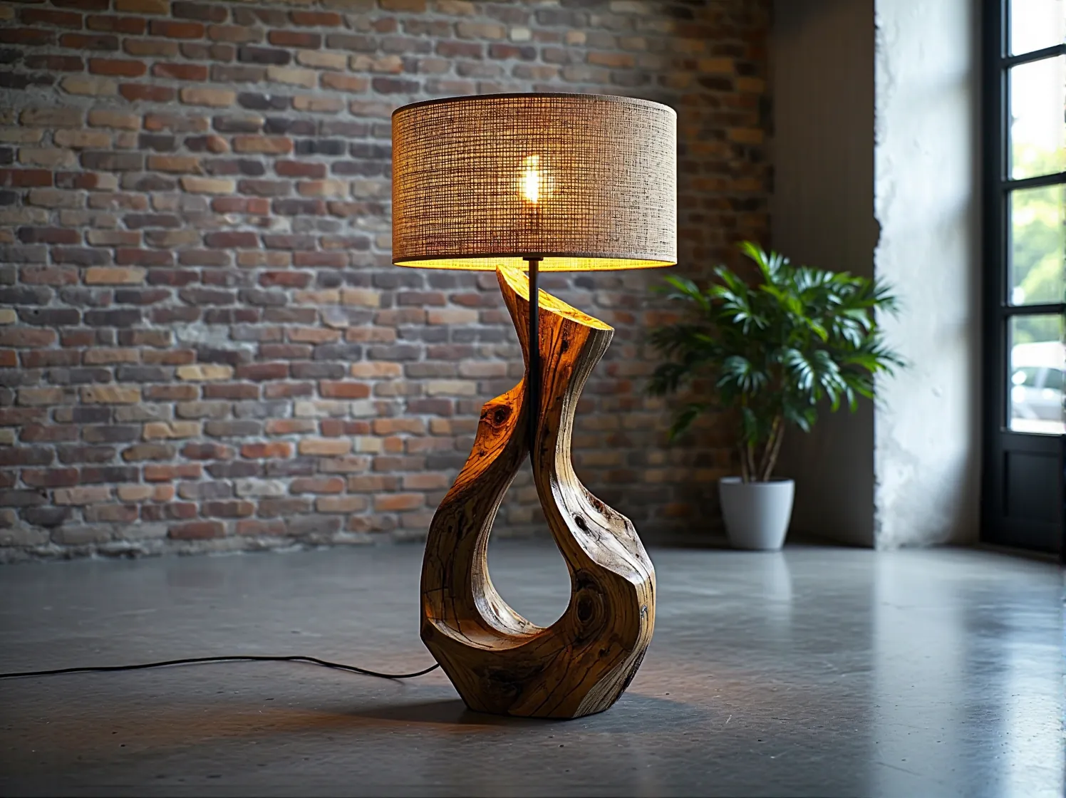 Jak dobrać oświetlenie do eklektycznego wnętrza – lampa stojąca na trójnogu jako centralny punkt aranżacji salonu.